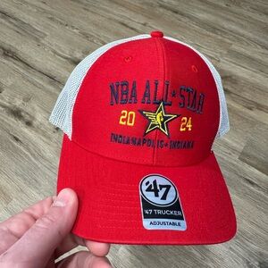 Men's '47 Red 2024 NBA All-Star Game Trucker Adjustable Hat